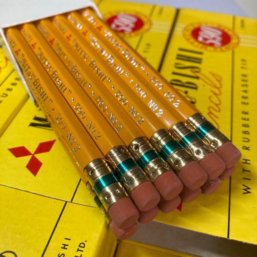 三菱鉛筆　真崎大和　事務用鉛筆　590 6ダース　箱入り No.2