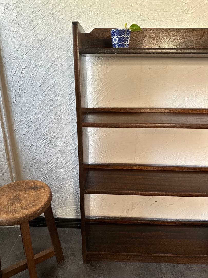 木製本棚　古道具　アンティーク　マガジンラック