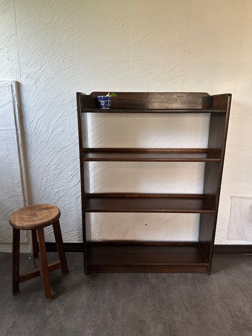 木製本棚　古道具　アンティーク　マガジンラック