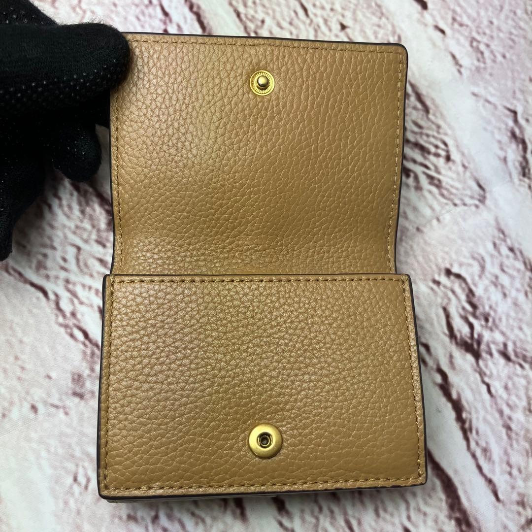 極美品✨トリーバーチ 三つ折り財布 マックグロー シボ革 レザー ステッチ