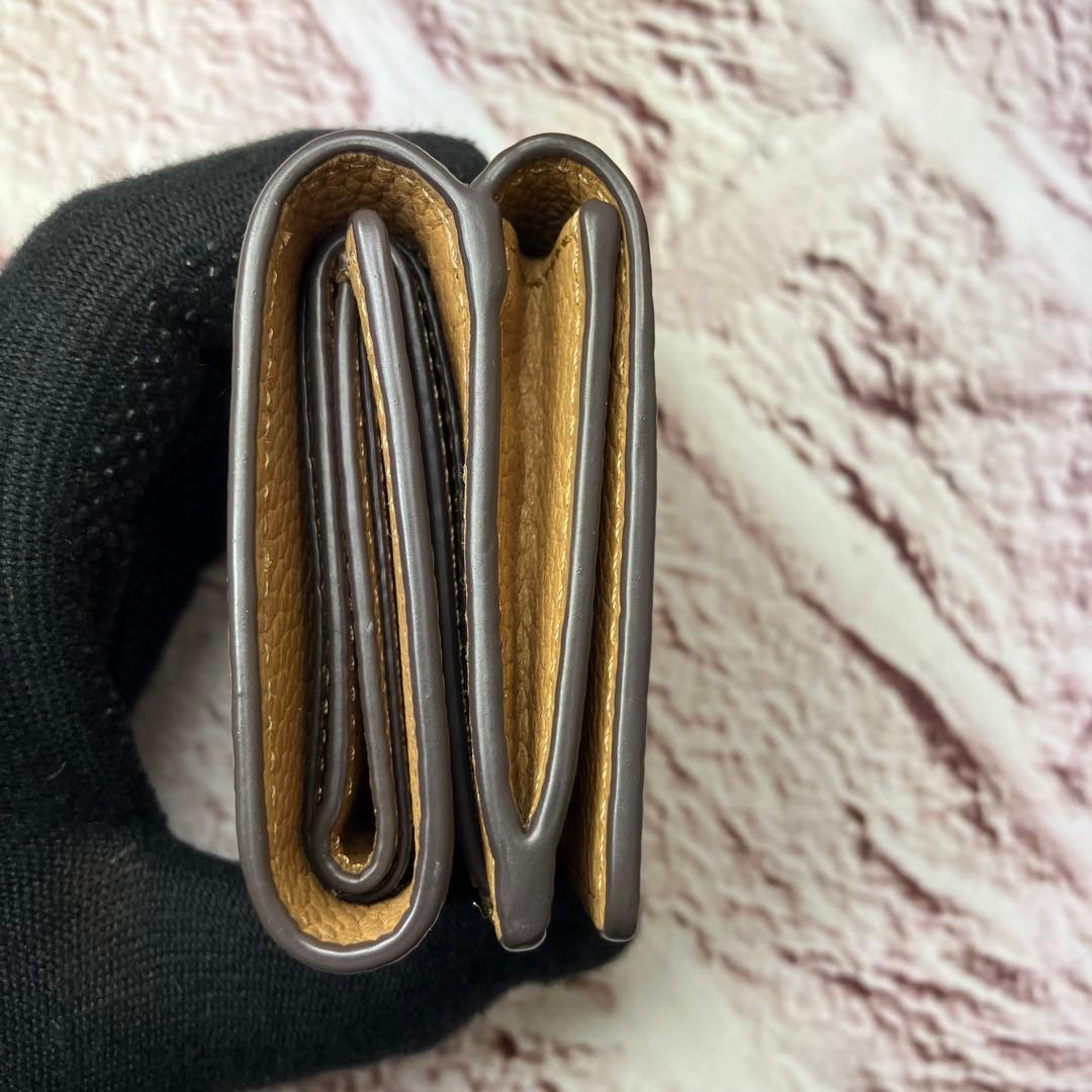 極美品✨トリーバーチ 三つ折り財布 マックグロー シボ革 レザー ステッチ