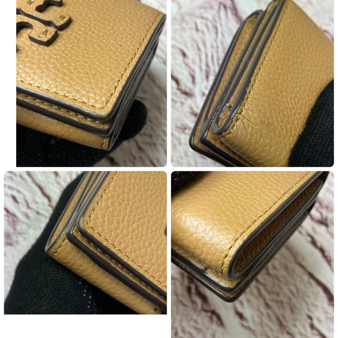 極美品✨トリーバーチ 三つ折り財布 マックグロー シボ革 レザー ステッチ