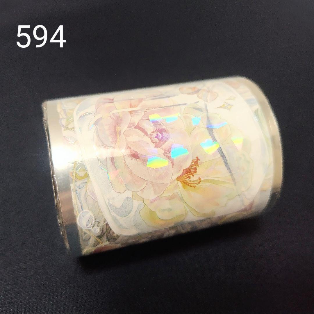 巻売 594★ 海外 マスキングテープ マステ PET 装飾 花 贝壳光