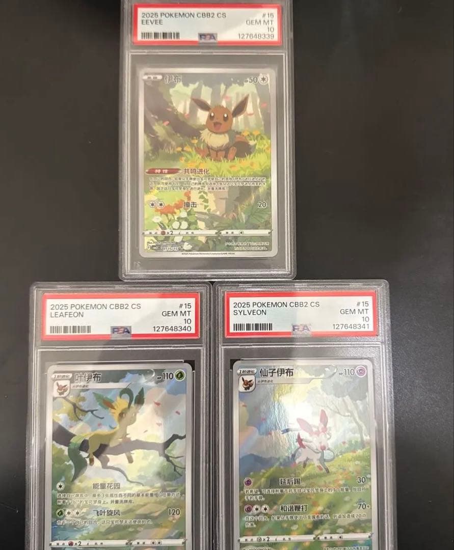 PSA10 連番　中国版　リーフィア　ニンフィア　イーブイ