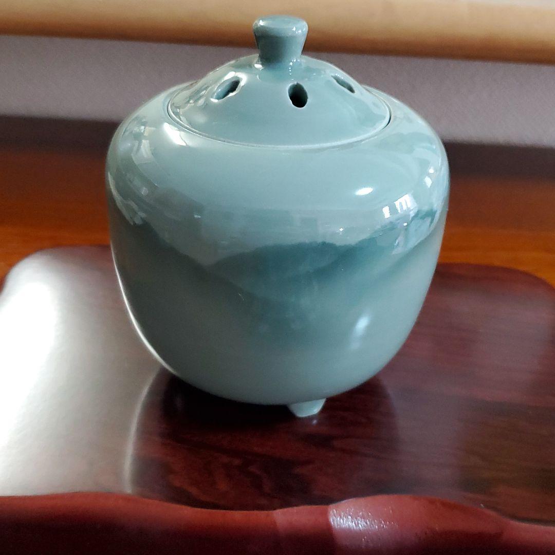 九谷焼　義正　白山香炉　香爐　茶道具　台は付きません。