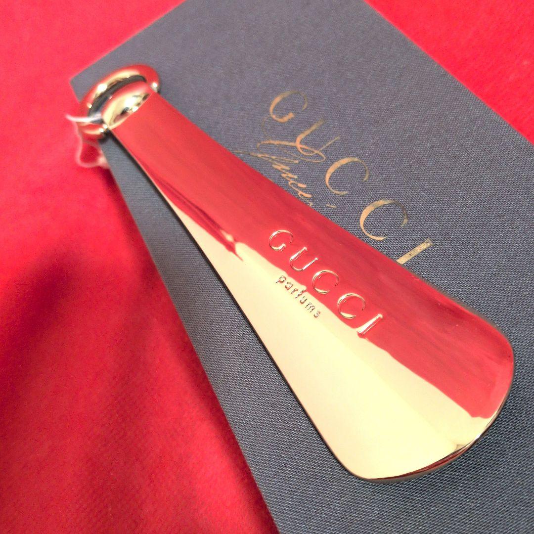 【未使用☆レア】GUCCI／グッチ メタルロゴ 靴べら／シューホーン