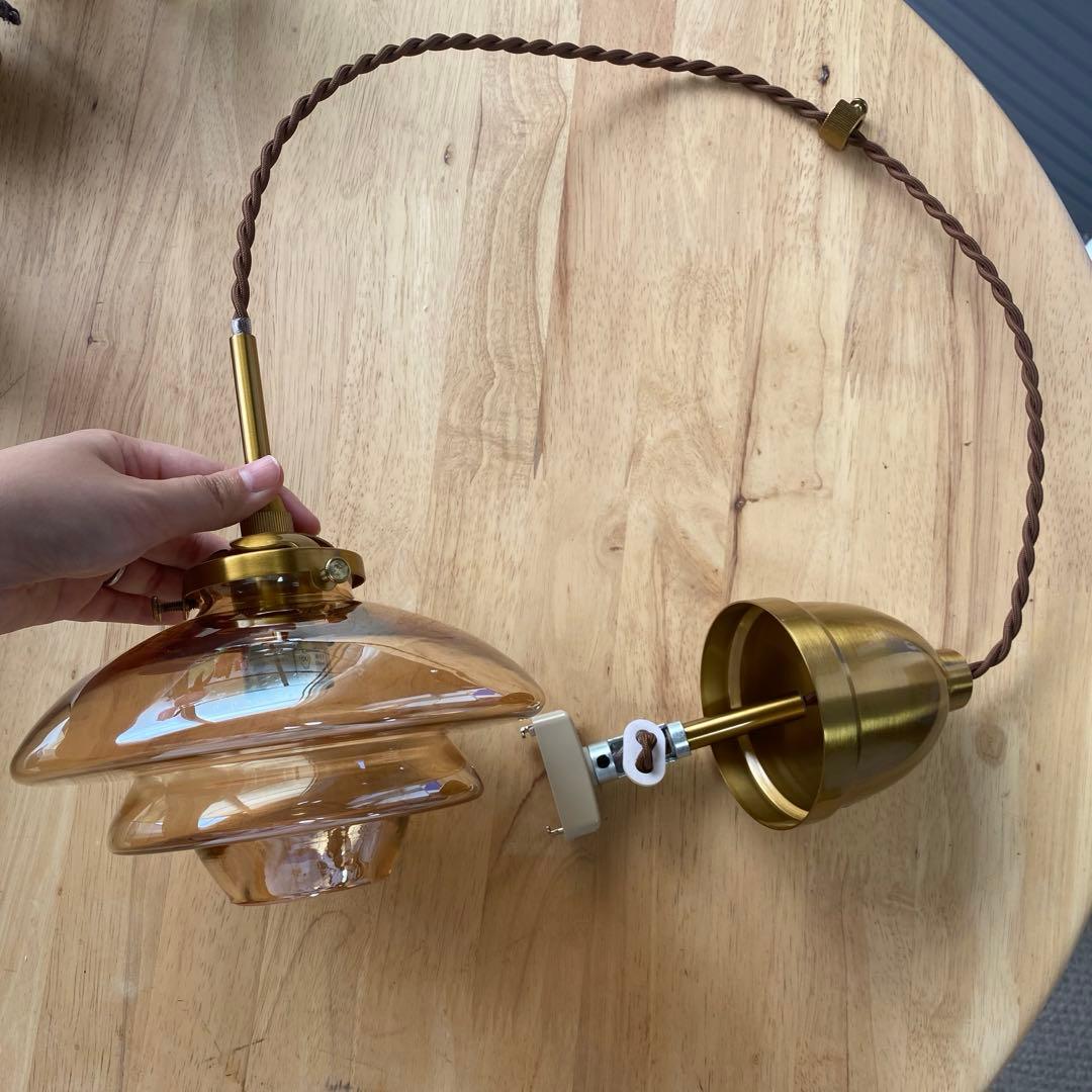 インターフォルム Linne（リネー）ペンダントライト アンバー LED電球付き