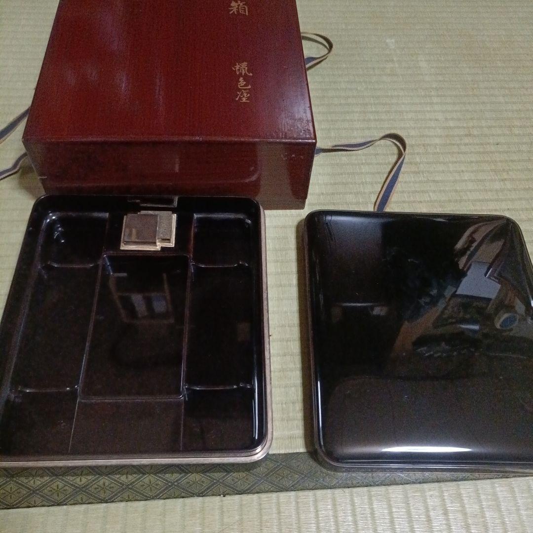 最高級品 輪島塗 硯箱　未使用 銀縁　高級 金銀 水滴付