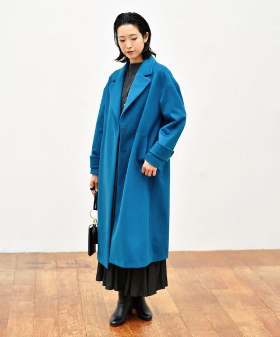 【大きいサイズ】UNTITLED アンタイトル　ビーバーチェスターコート　ロング