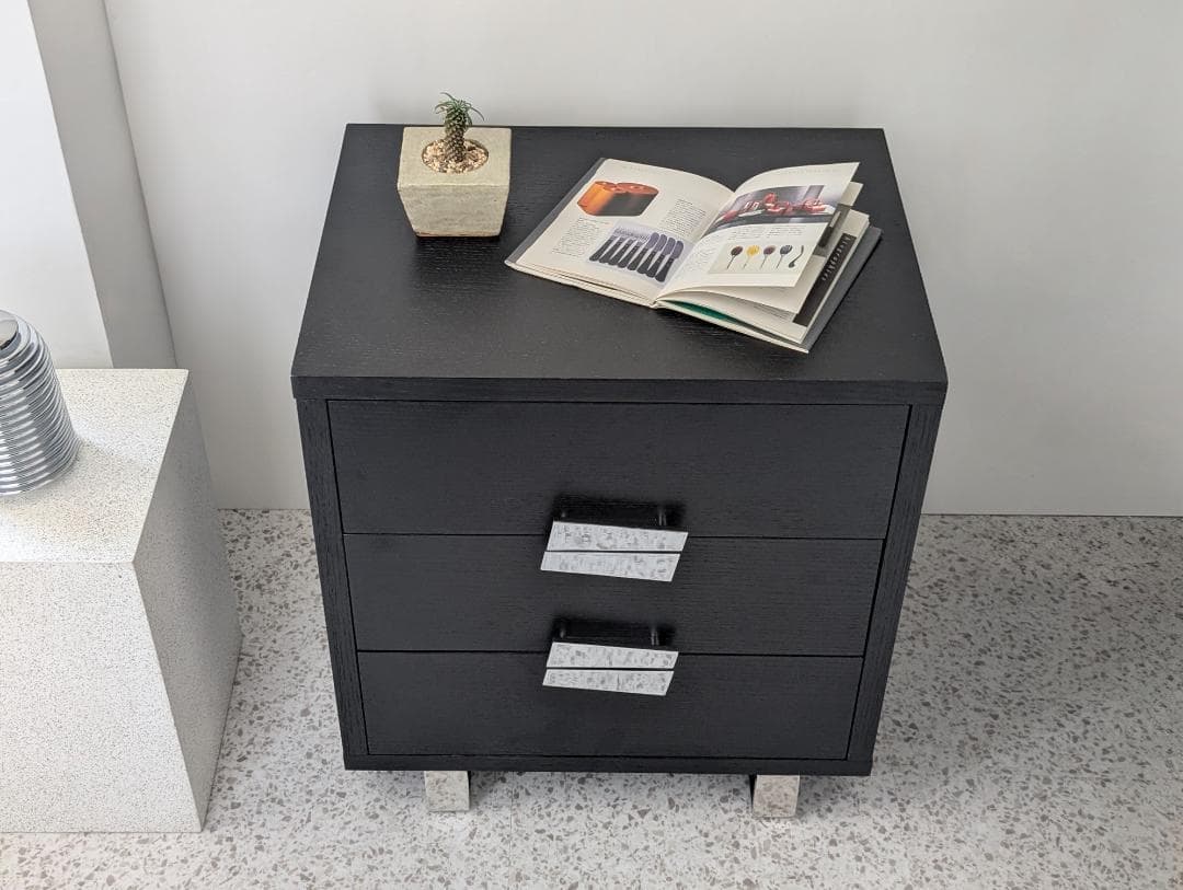 廃盤品 アルモニア メタルハンドル チェスト 引き出し(大) ポストモダン 北欧