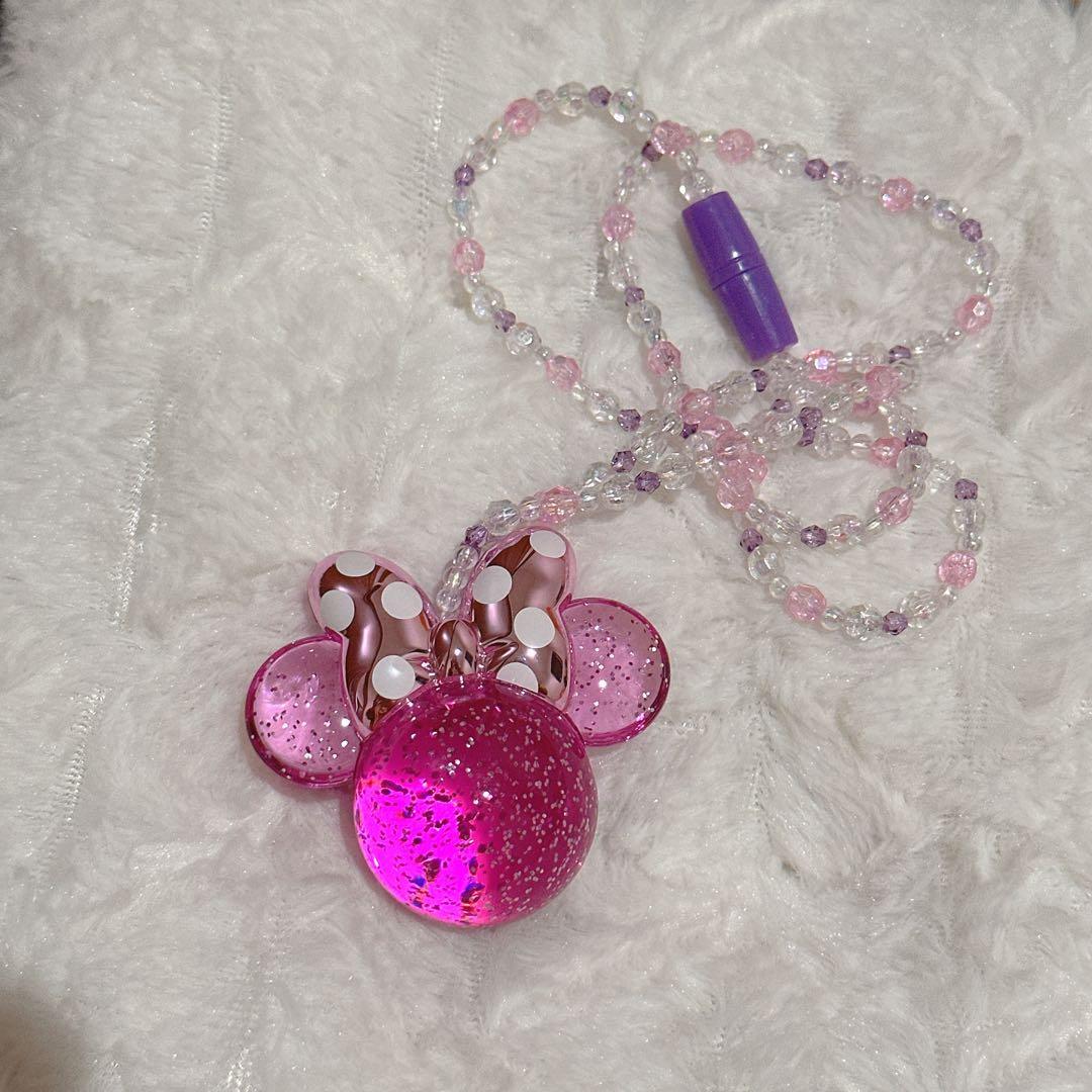 ディズニー　ミニー　光るネックレス　ペンダント　パルパルーザ