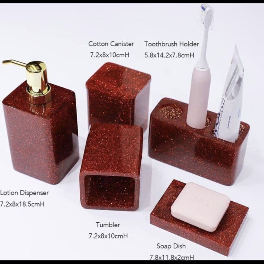 早い者勝ち♥バスルーム　アクセサリーセット 5点　赤　レッド