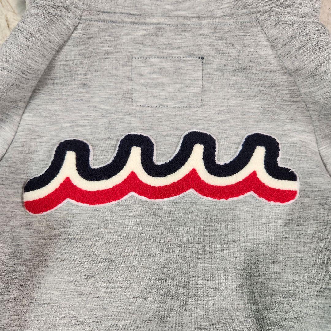 美品 ムータマリン ボンディングパーカー 2way ビッグロゴ ダブルジップ