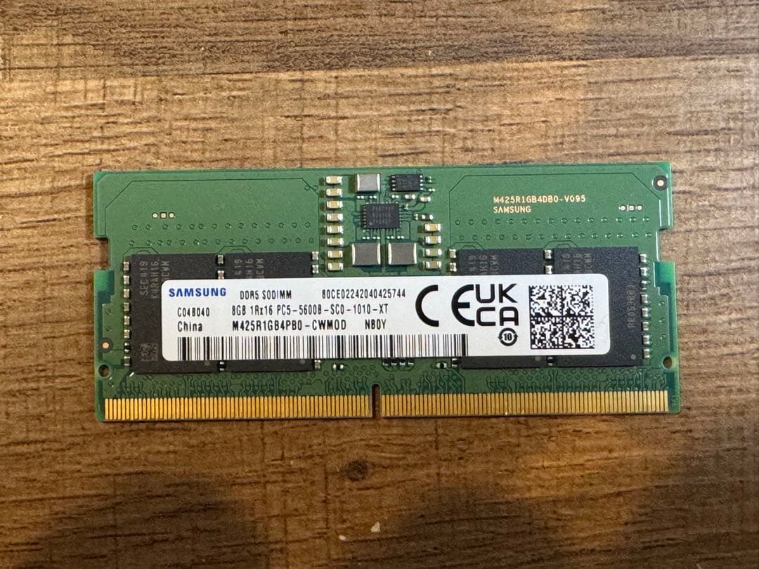 DDR5 SODIMM 8GB PC5-5600 ノートPC用メモリ