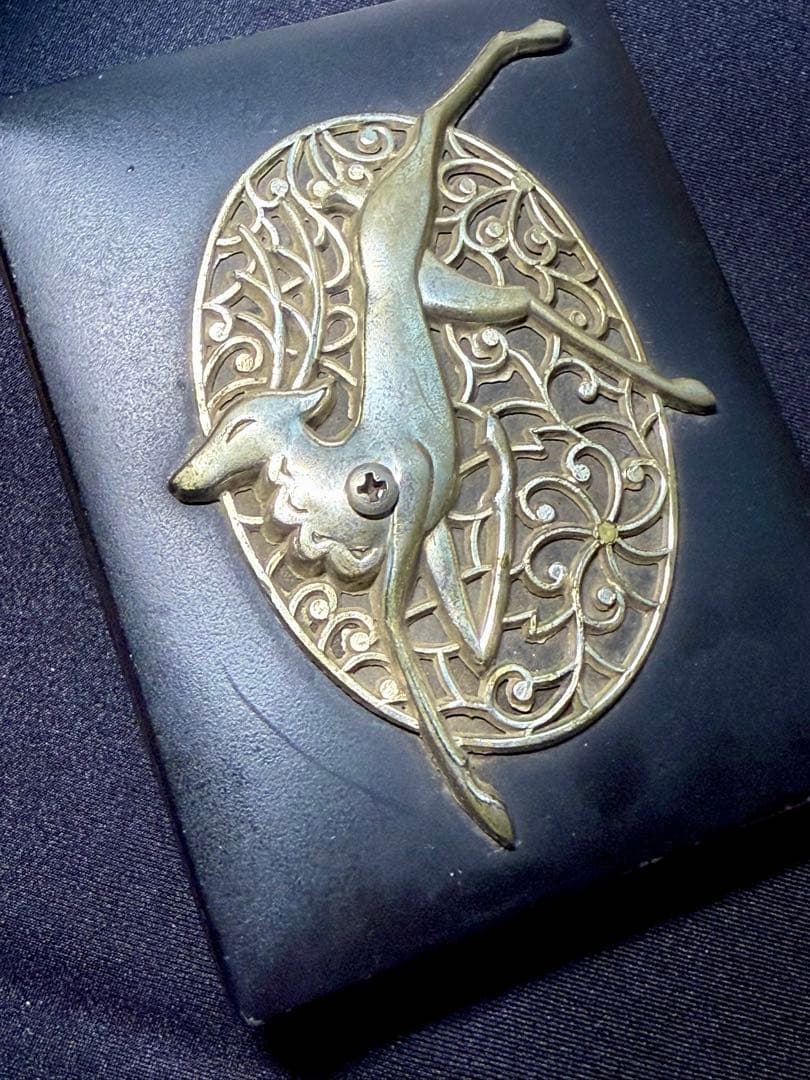 極上 鳳凰 彫金 装飾箱 鹿透かし文様 古い金属製 アンティーク 精密細工