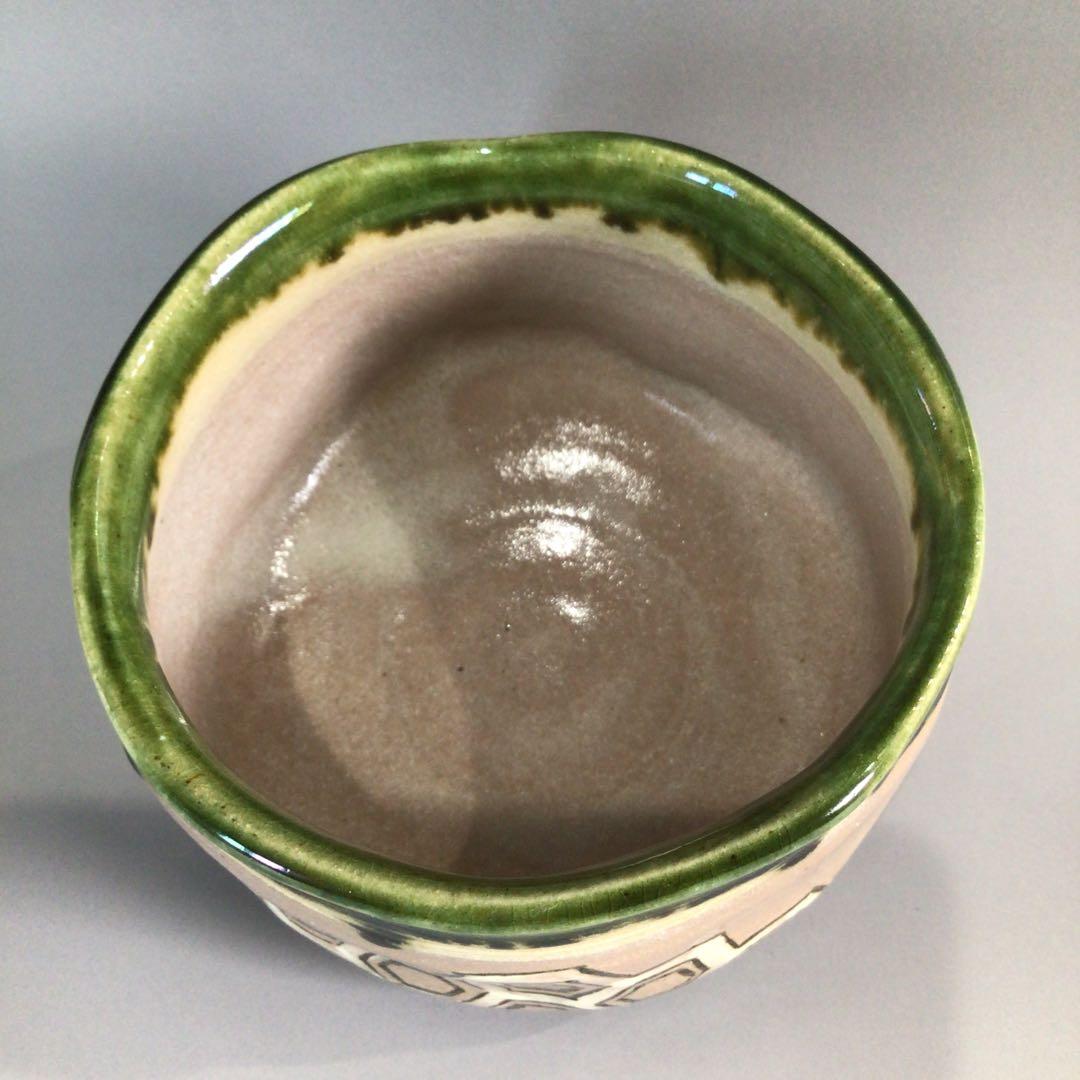 Ｐ３６７　茶碗　『佐々木正造』『鳴海織部茶碗』　抹茶碗　共箱　茶道具