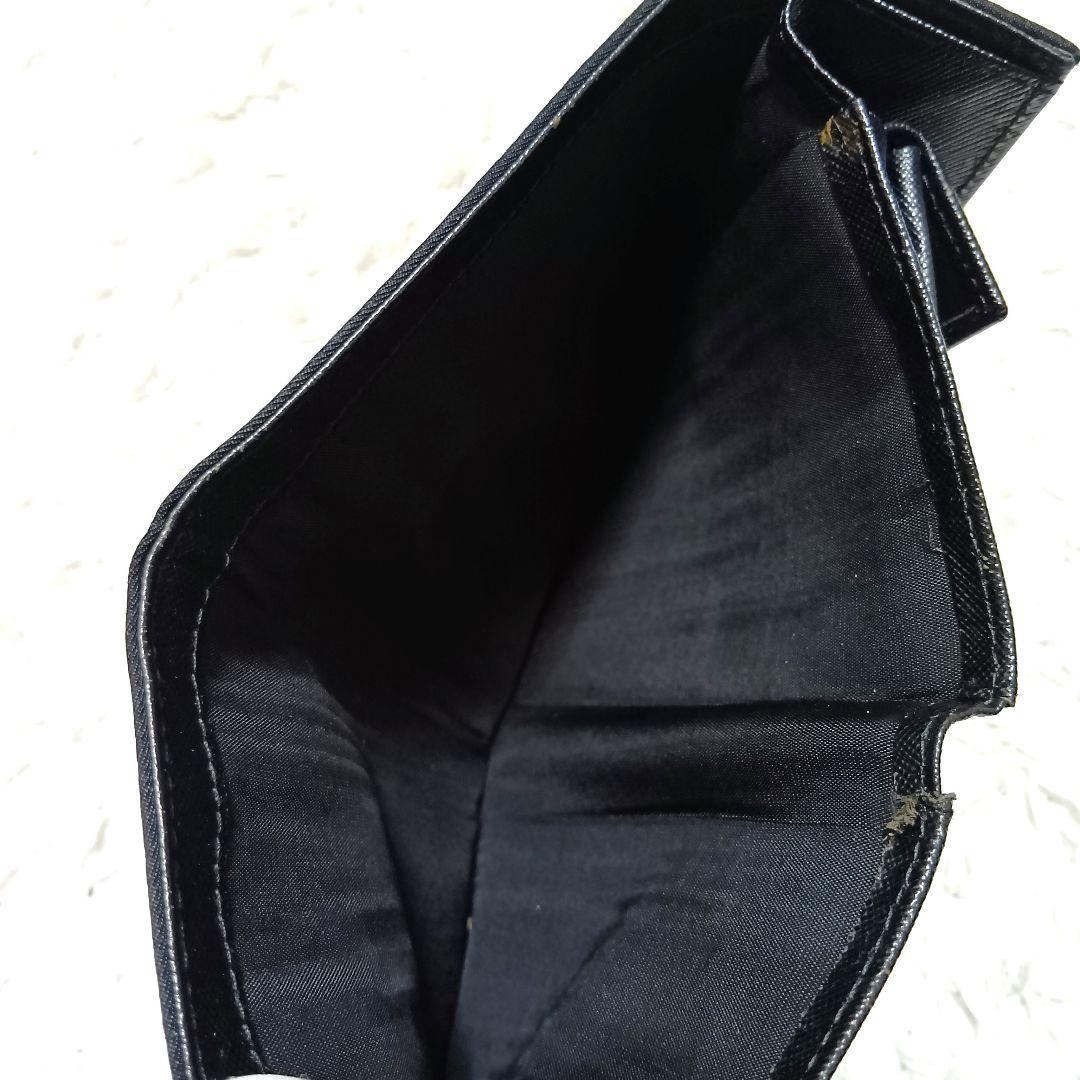 美品　プラダ　三つ折り財布　テスートナイロン　三角ロゴプレート　ブラック　正規品