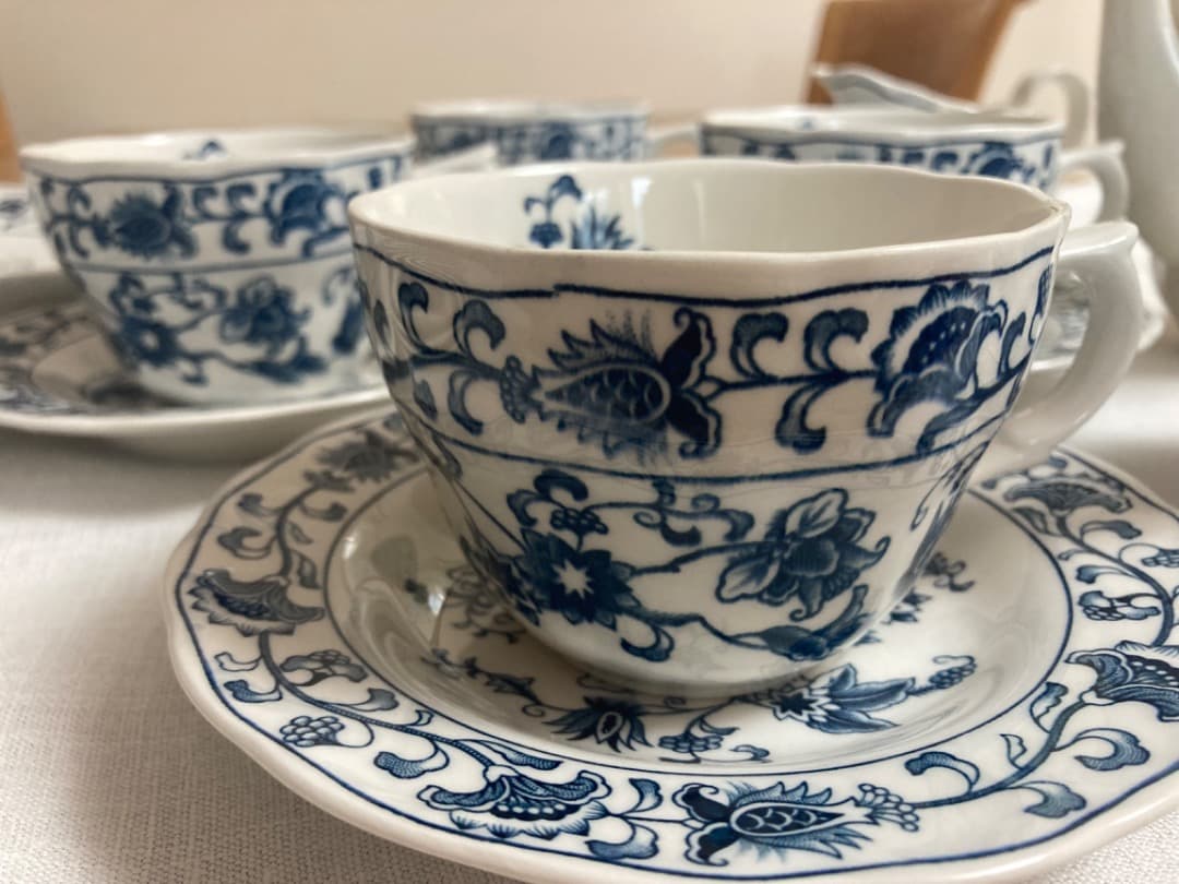 NITTO ニットー　ブルーオニオン　ティーカップ　ポット　セット