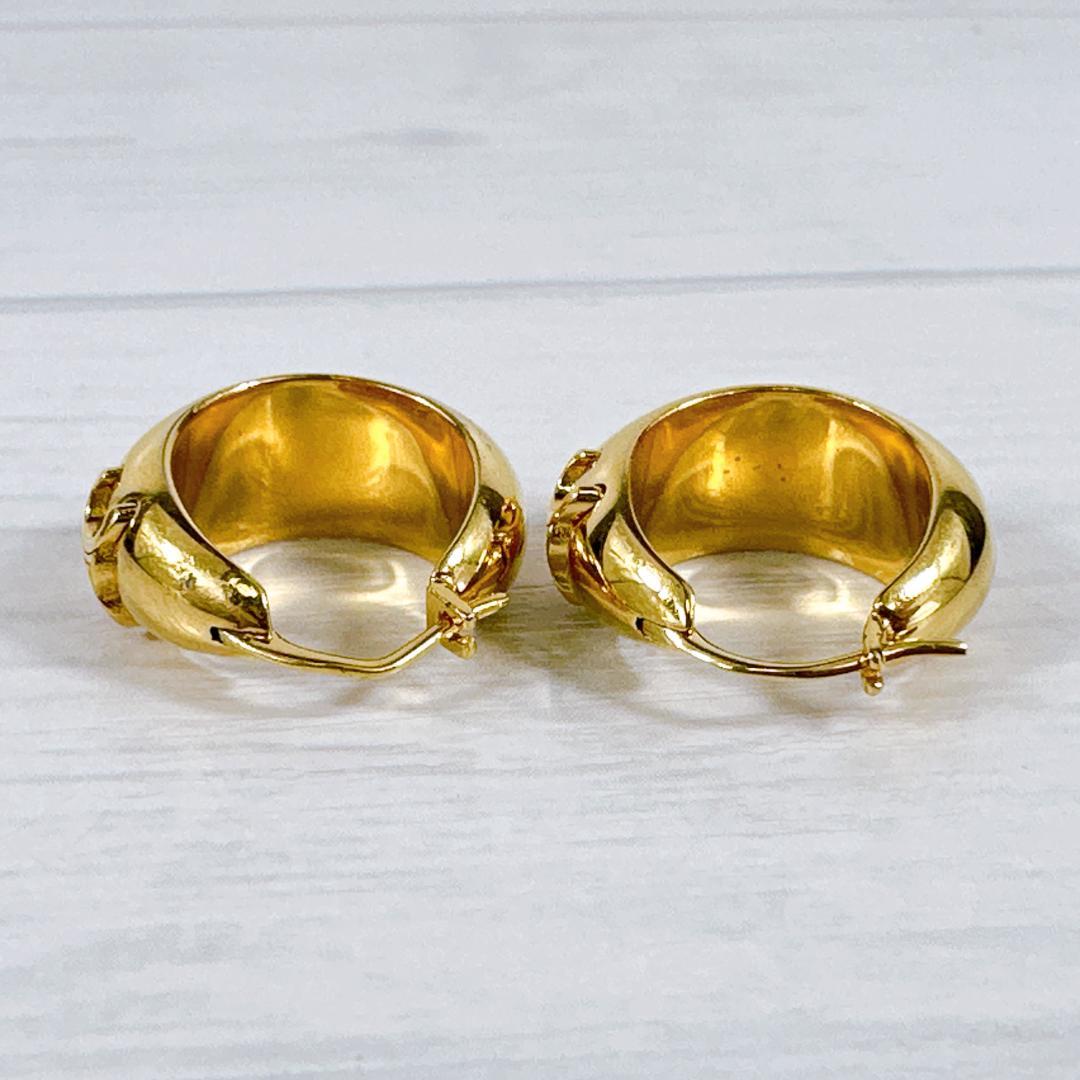CELINE セリーヌ トリオンフ ボールド フープ ピアス ゴールド GOLD