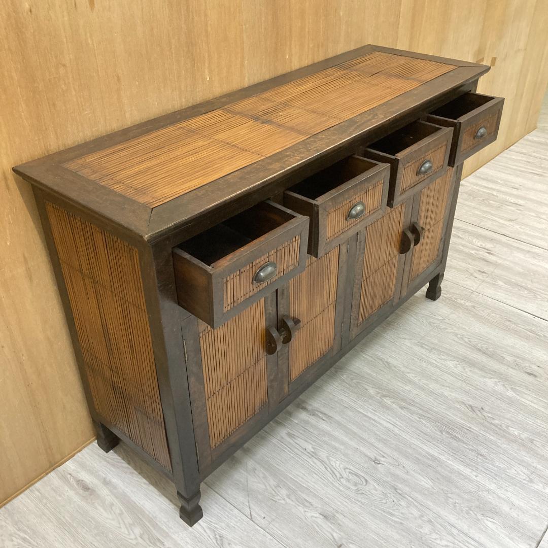 まゆみ　アジアン　バンブー　サイドボード　キャビネット