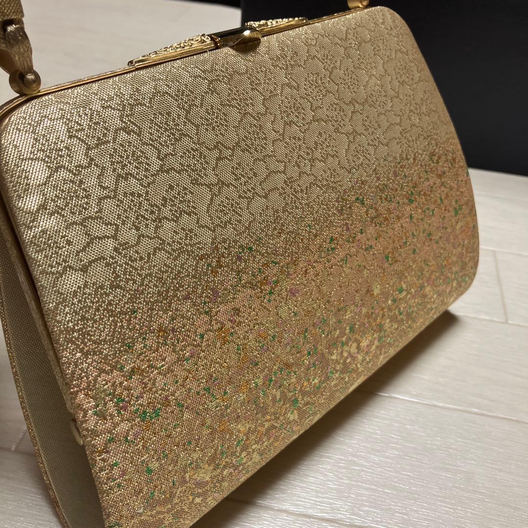 東京芝山　草履バッグセット　箔散らし　ゴールド