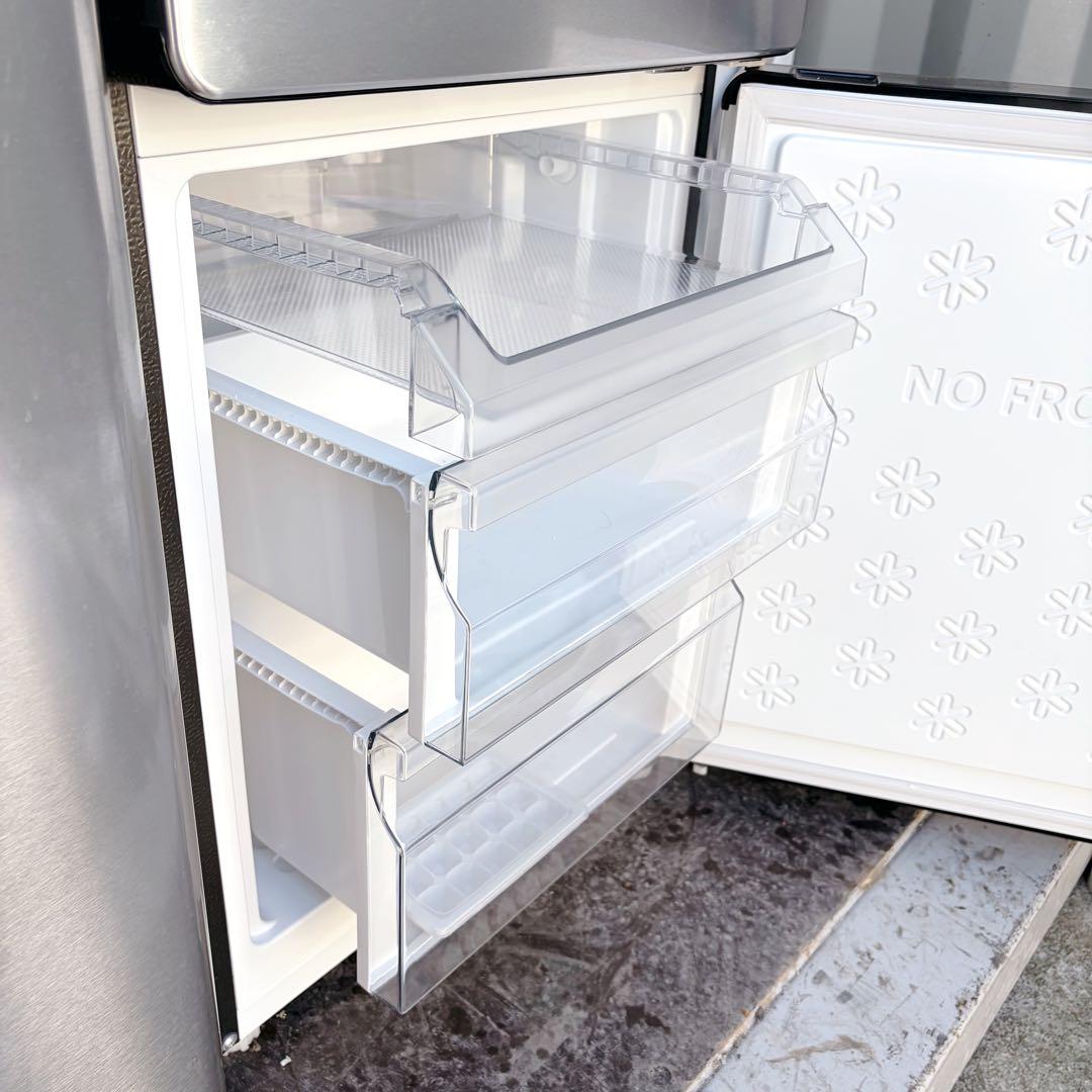 運搬取付無料！メタリック^2　純正Haier冷蔵庫洗濯機2点セット！完動品超美品