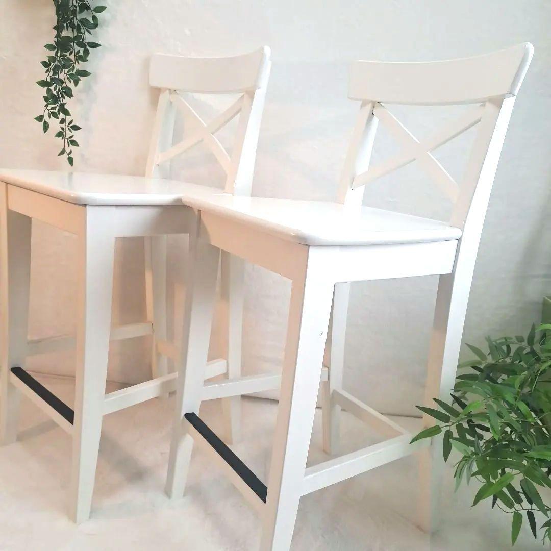 IKEA INGOLF インゴルフ カウンターチェア 2脚セット