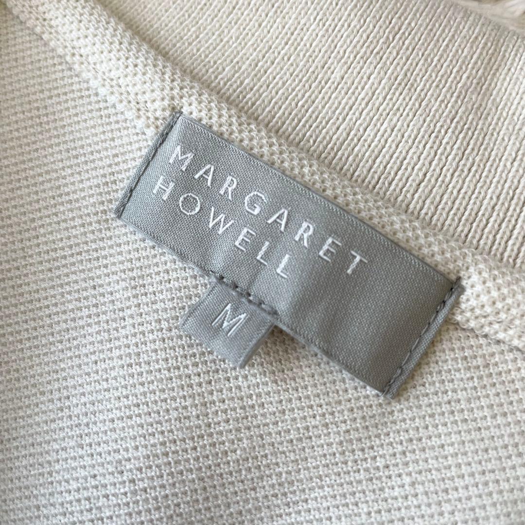 極美品 23ss margaret howell ポロシャツ M アイボリー