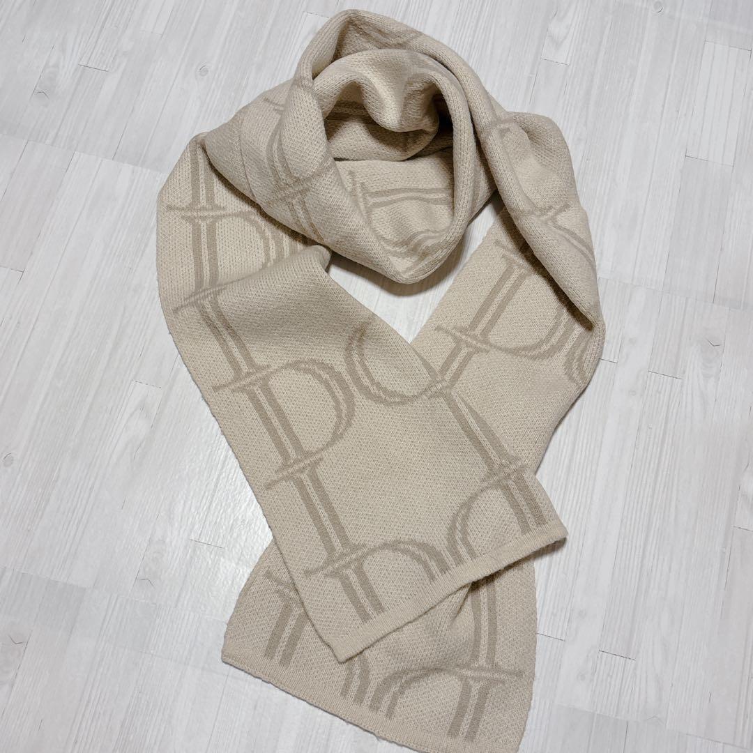 ⭐︎ダーリッチ 希少 ロゴマフラー ミルクベージュ イベント 推しかつ モヘヤ入