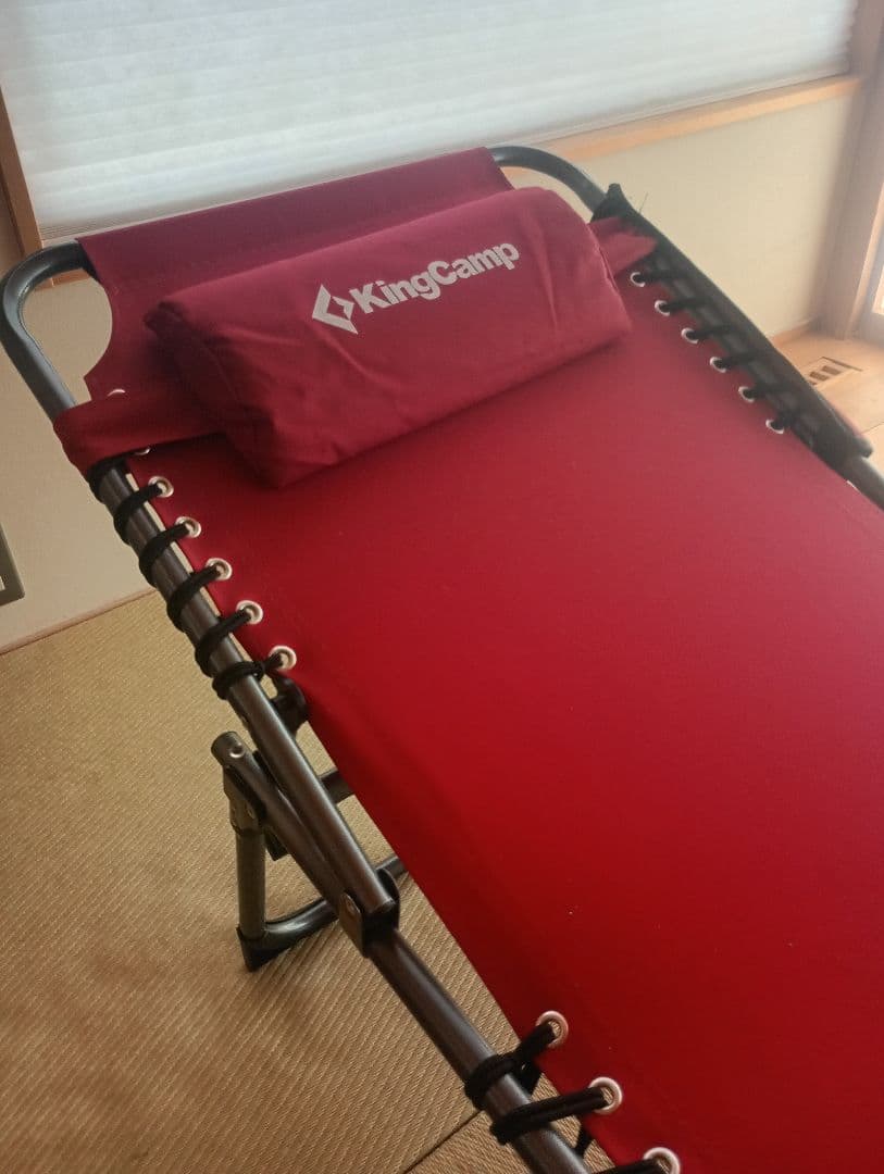 【トシ様】KingCampサマーベッド　 折りたたみベッド 3way レッド