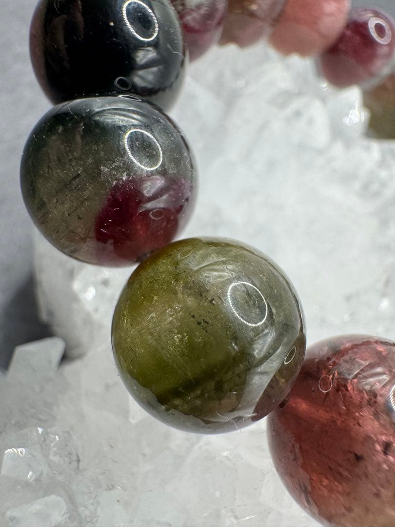 ウォーターメロントルマリン 13.5mm 大玉 ブレスレット 天然石 トルマリン