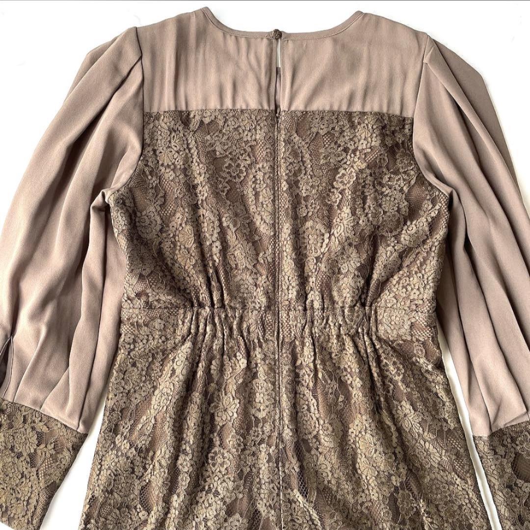 リルアー LERURE 24年 オールインワン パンツドレス レース カーキ M