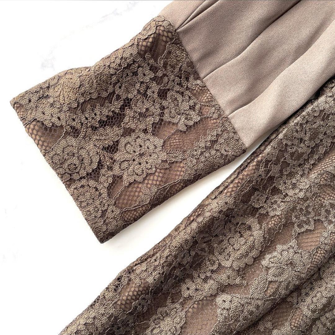 リルアー LERURE 24年 オールインワン パンツドレス レース カーキ M