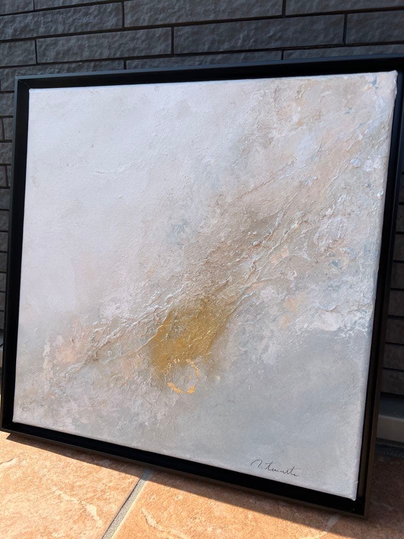 原画/額装済み/和風/禅/絵画/アート/抽象画/モダン/ホテル/ピンク/ゴールド