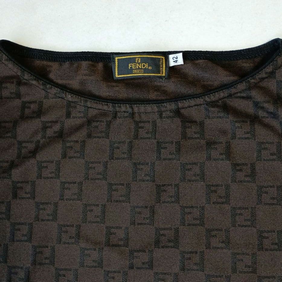 FENDI　フェンディ　ズッカ柄　タンクトップ　トップス　サイズ42