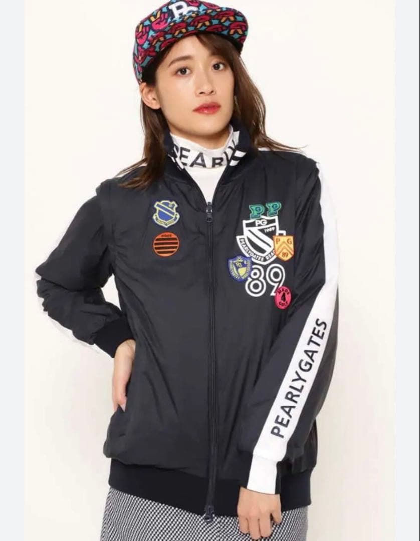 美品 パーリーゲイツ 4ウェイ ブルゾン リバーシブル カタログ掲載商品 ロゴ