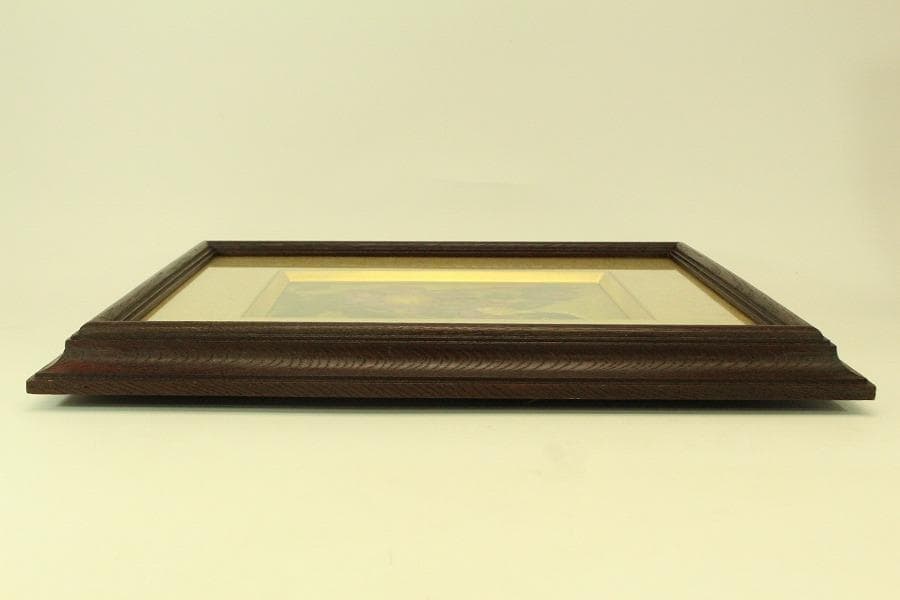 女流画家 油絵 峰村リツ子 作 花 額装 保証 肉筆(ZE439)