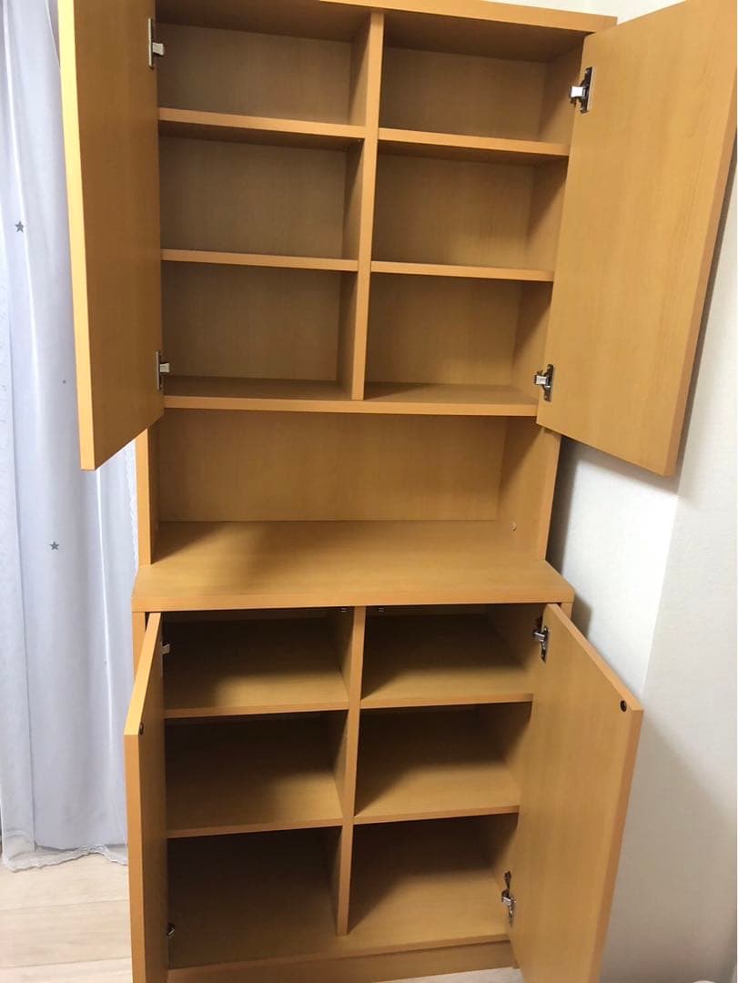※引き取り（配送も可）☆キャビネット★ナチュラルウッド☆収納棚★本棚☆ロッカー