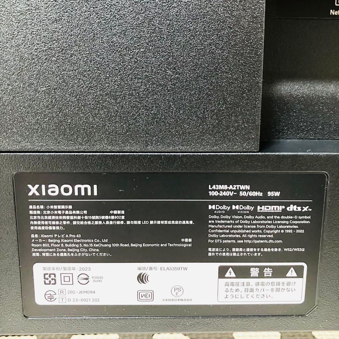 Xiaomi シャオミ GoogleTV 43インチ 4Kテレビ Apro43