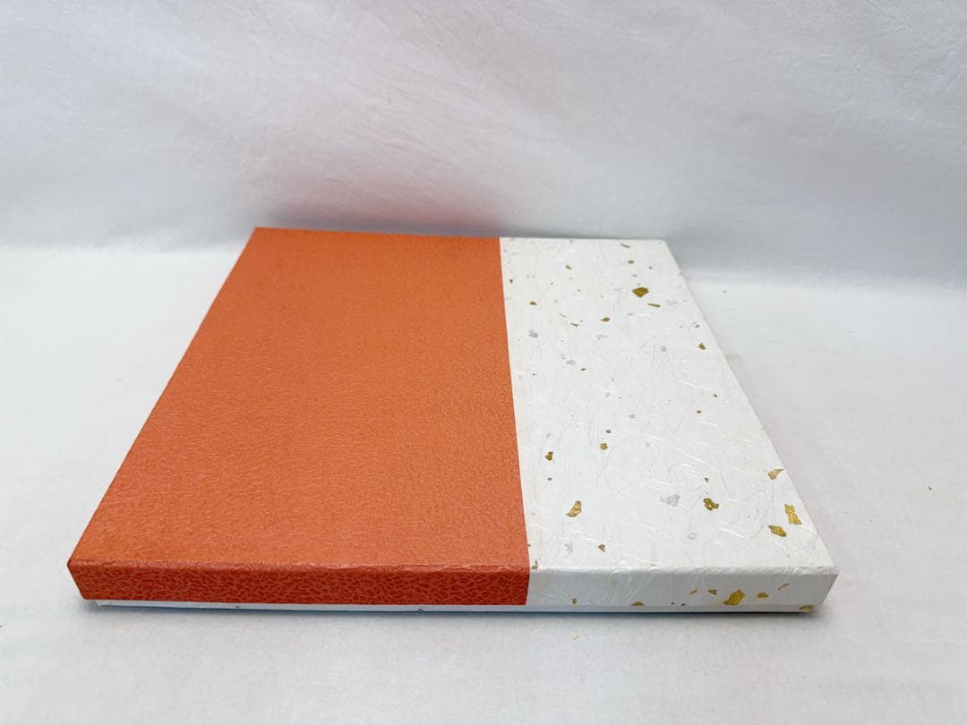 未使用 華道具 前端雅峯作 木製 朱、青花台 敷板 薄板 2枚組 栞 元箱