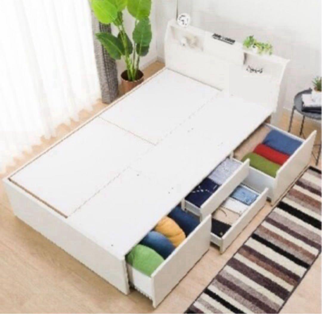 ニトリ　シングル ベッドフレーム アザン 大容量収納 【指定地域送料無料】