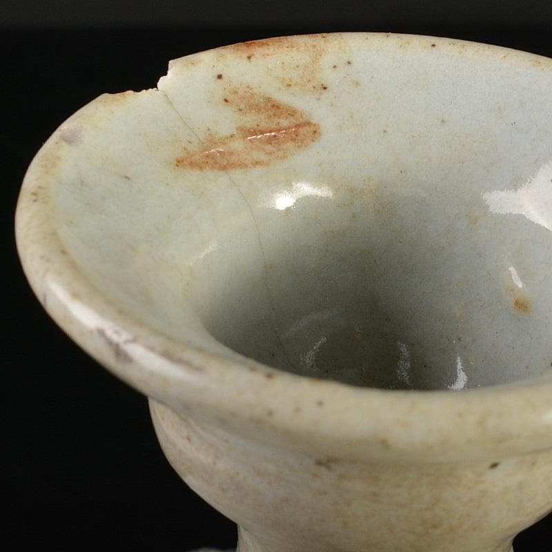 朝鮮美術　李朝　高麗白磁　染付　碗口瓶　V　R7489F