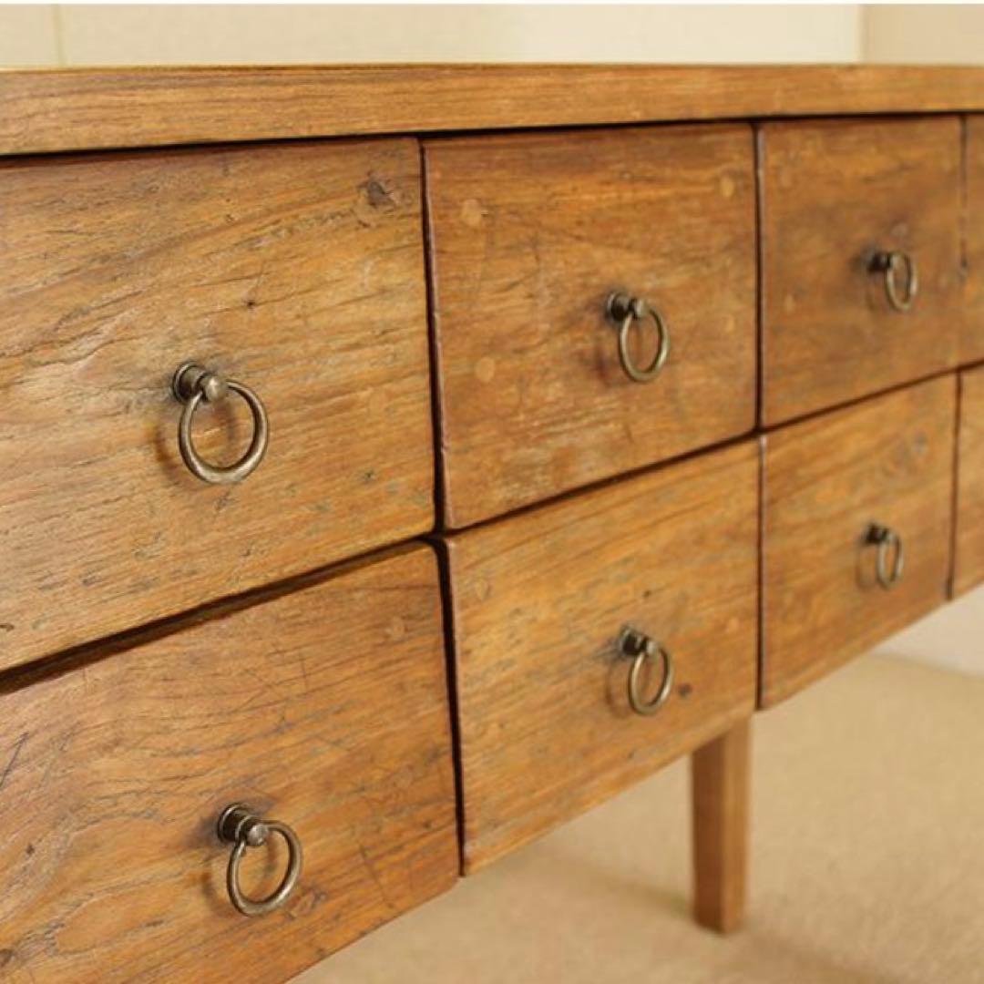 オールドチーク　コンソールテーブル チェスト　アンティーク　ヴィンテージ