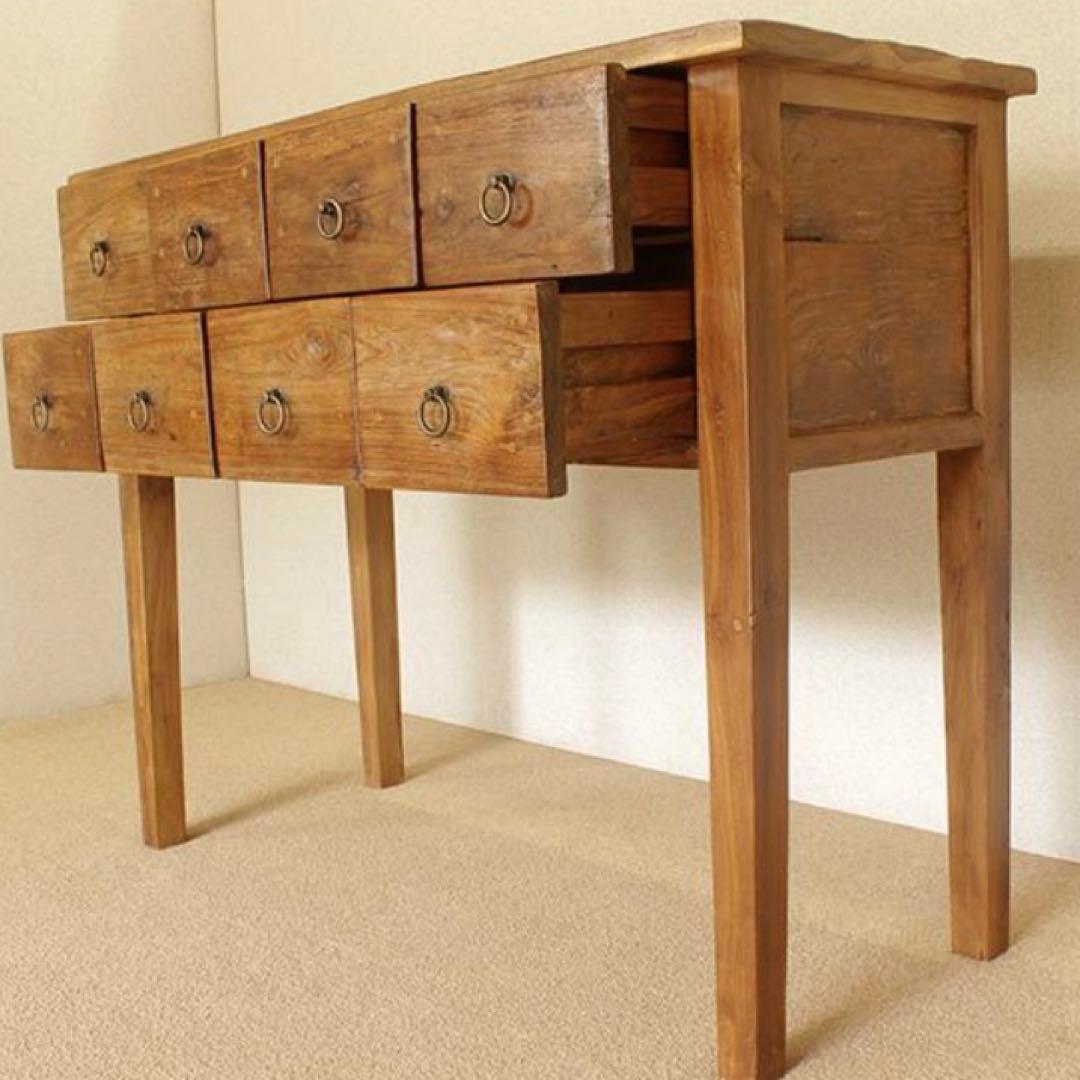 オールドチーク　コンソールテーブル チェスト　アンティーク　ヴィンテージ