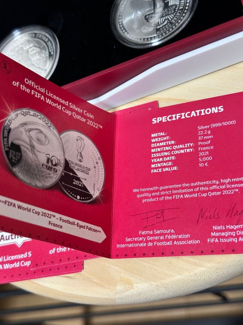 ワールドカップ記念銀貨 3枚入り