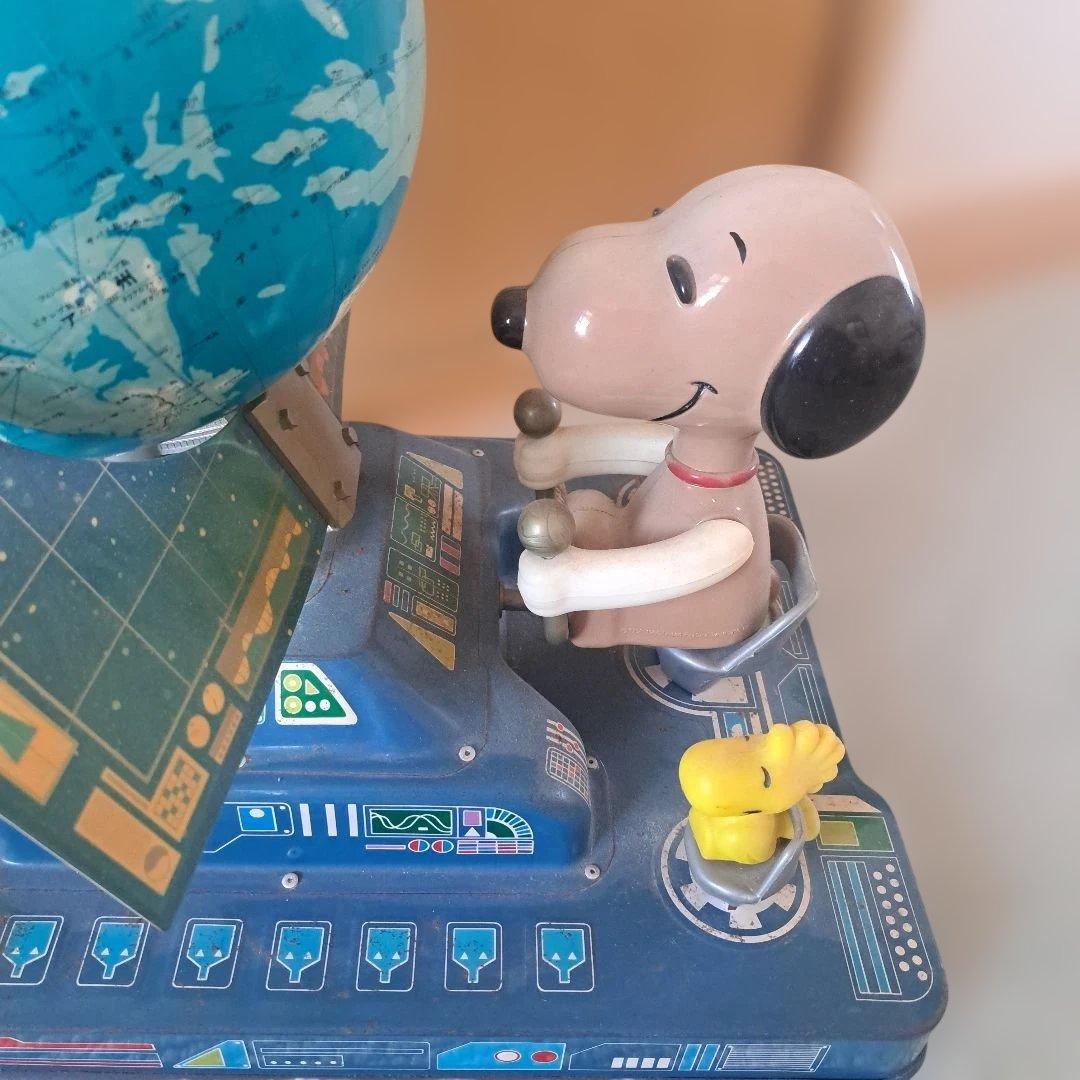 ビンテージスヌーピー　スヌーピー　 地球儀　ウッドストック　ブリキ