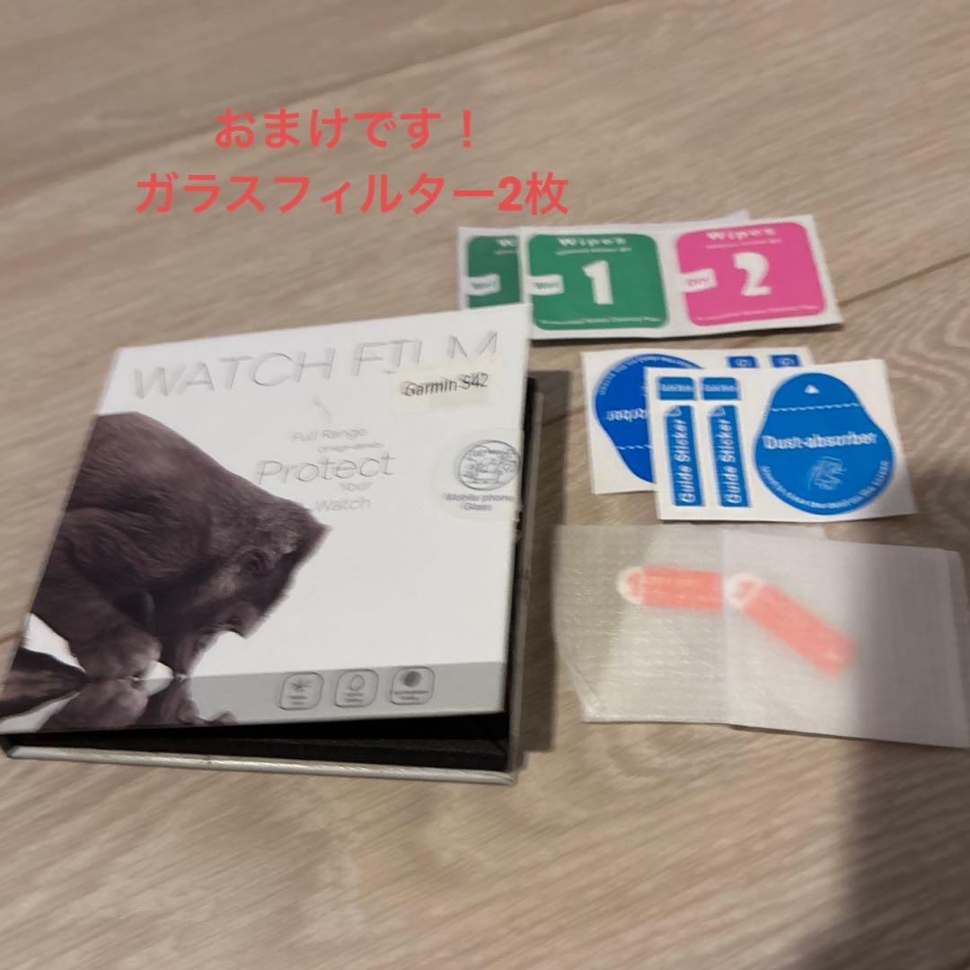 GPSゴルフウォッチ-GARMIN APPROACH S42 保護フィルム付