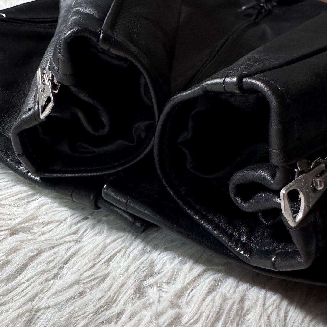 美品/現行✨schott ライダースジャケット　シングル　141 本革　黒