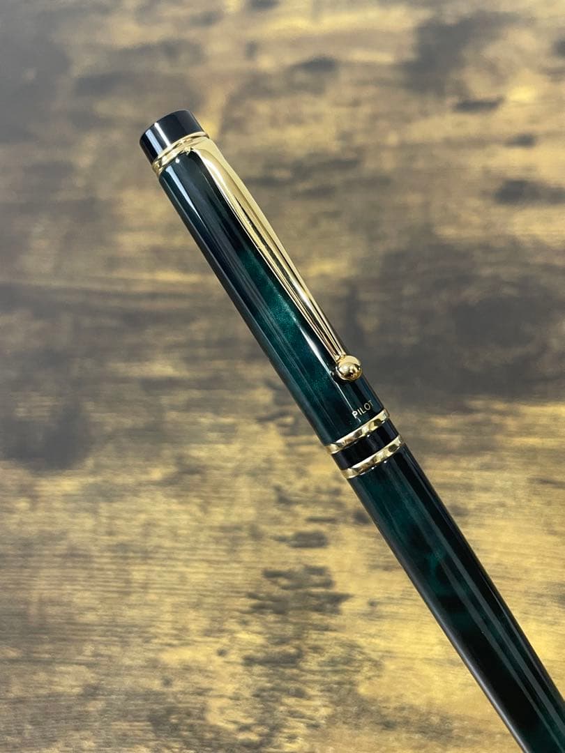 試し書きのみ　パイロット　グランセ　14金 M マーブル　刻印　旧型　万年筆