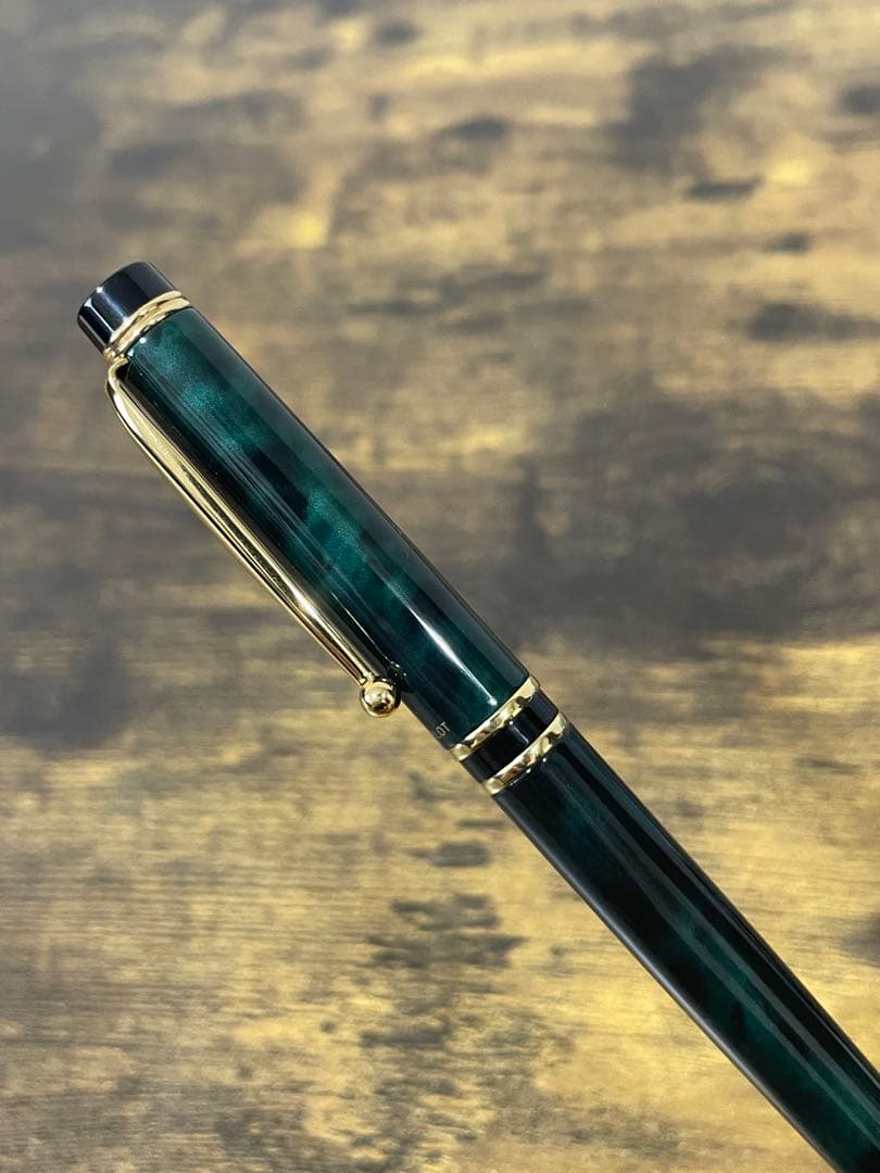 試し書きのみ　パイロット　グランセ　14金 M マーブル　刻印　旧型　万年筆